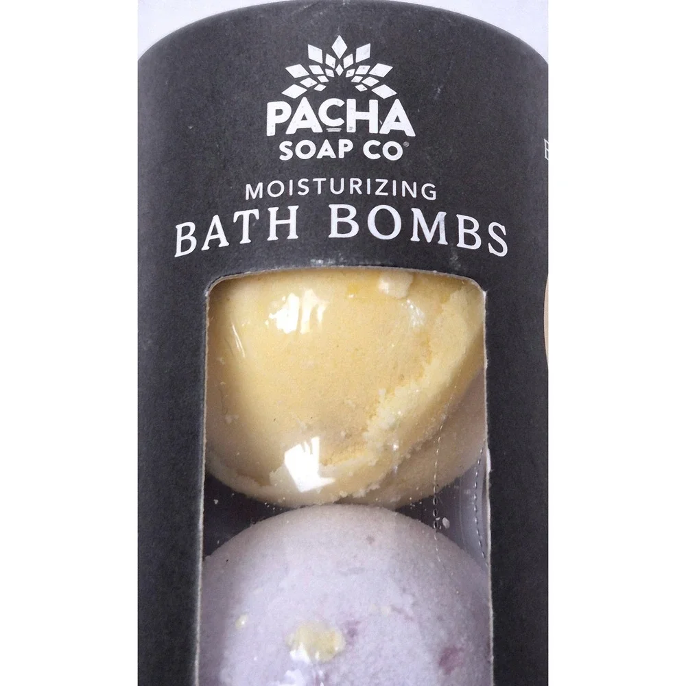 Pacha Soap Co‎ Classic Collection Moisturizing Bath Bombs 4-Pack 2oz Each Vegan